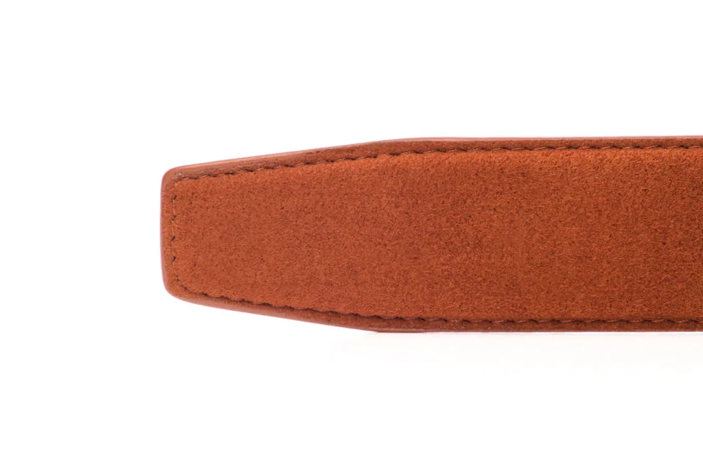 1.5" Cognac Micro-Suede Strap