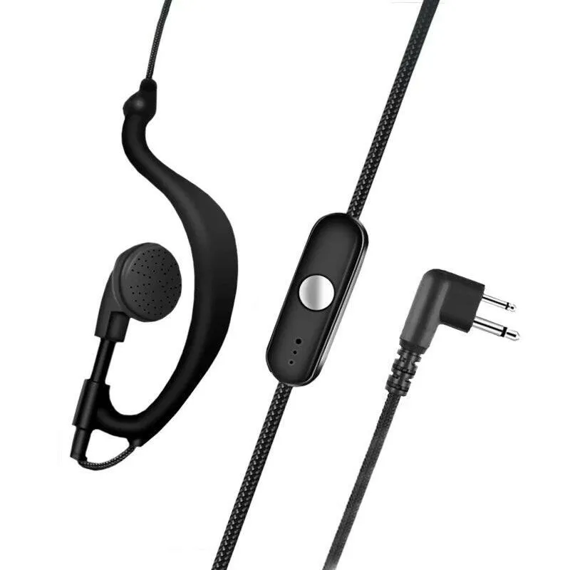 2 Pieces Earphone For Walkie Talkie K5 UV5R 888S KSUT With PTT Radio M K 2 Jack Plug Earpieces For Motorola Radio Accesories