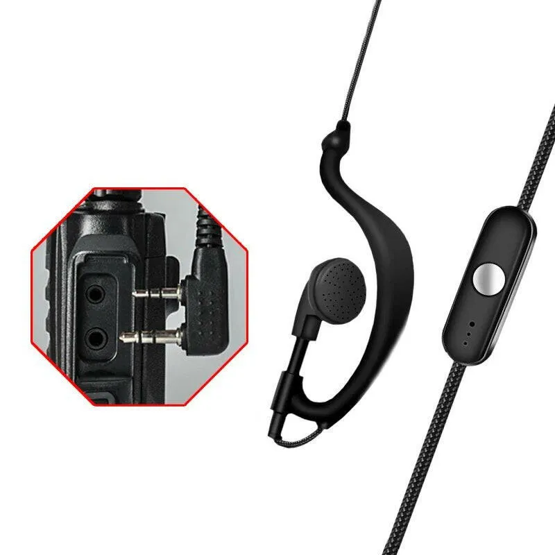 2 Pieces Earphone For Walkie Talkie K5 UV5R 888S KSUT With PTT Radio M K 2 Jack Plug Earpieces For Motorola Radio Accesories