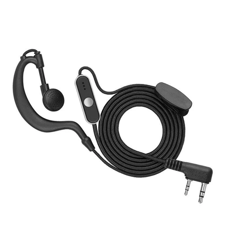 2 Pieces Earphone For Walkie Talkie K5 UV5R 888S KSUT With PTT Radio M K 2 Jack Plug Earpieces For Motorola Radio Accesories