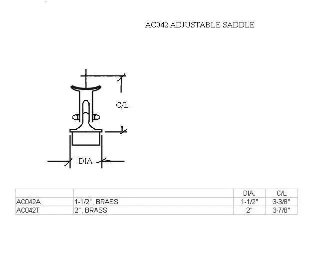 Adjustable Saddle for 2" Tubing