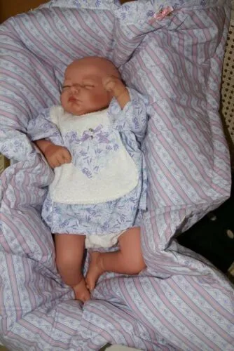 Antique French 1940 Baby Doll Hand Painted Face original Baptism Outfit Lace hat & CREATED DURING THE SECOND WORLD WAR