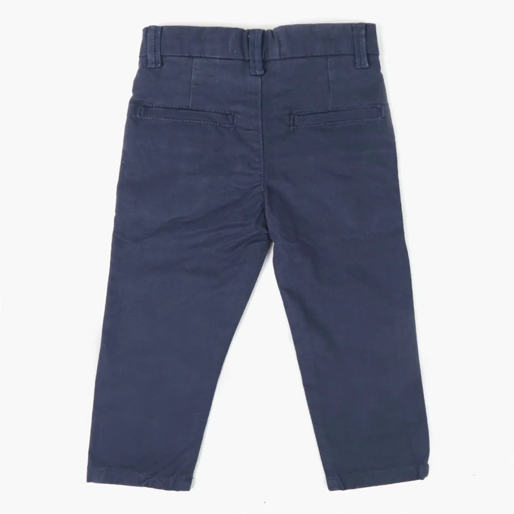 Boys Cotton Chino Pant - Navy Blue