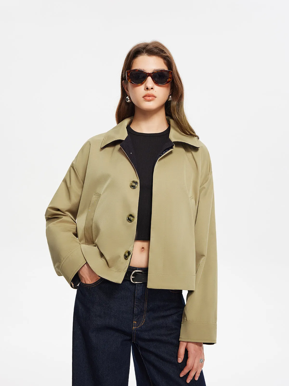 Chicmy-Winter Outfits Christmas Thanksgiving Gift New Year's Eve Outfits Streetwear Fashion Contrast Belt Button Trench Coat
