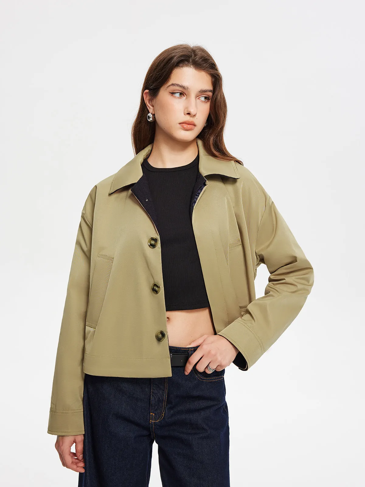 Chicmy-Winter Outfits Christmas Thanksgiving Gift New Year's Eve Outfits Streetwear Fashion Contrast Belt Button Trench Coat