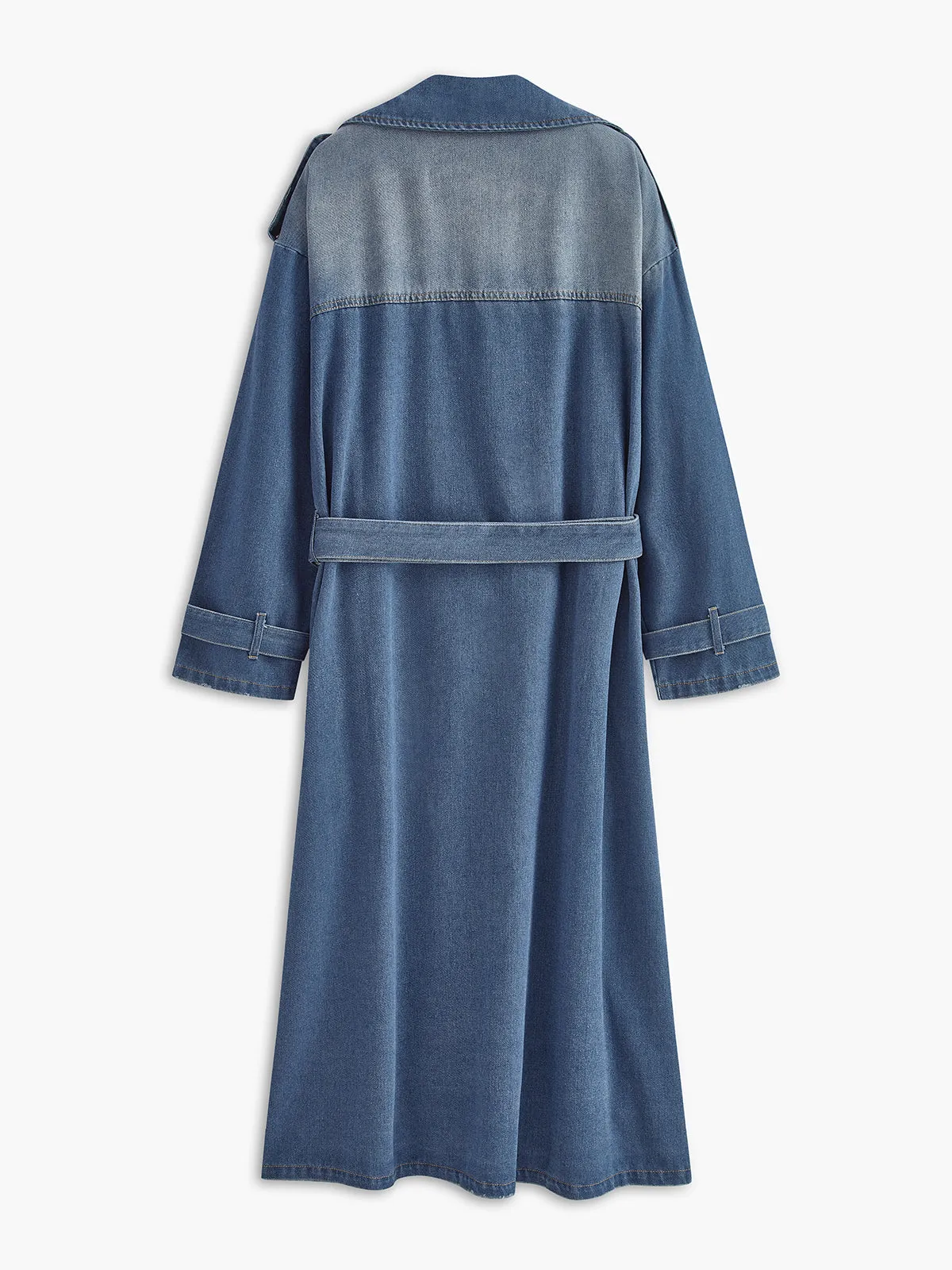 Chicmy-Winter Outfits Christmas Thanksgiving Gift New Year's Eve Outfits Streetwear Fashion Cotton Belted Denim Trench Coat