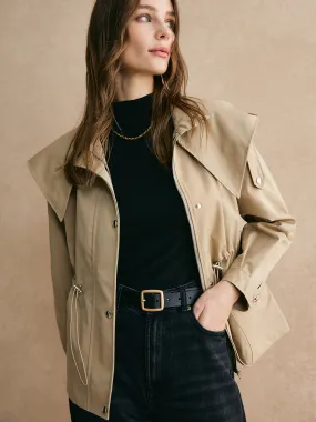 Chicmy-Winter Outfits Christmas Thanksgiving Gift New Year's Eve Outfits Streetwear Fashion Drawstring Waist Zipper Trench Coat