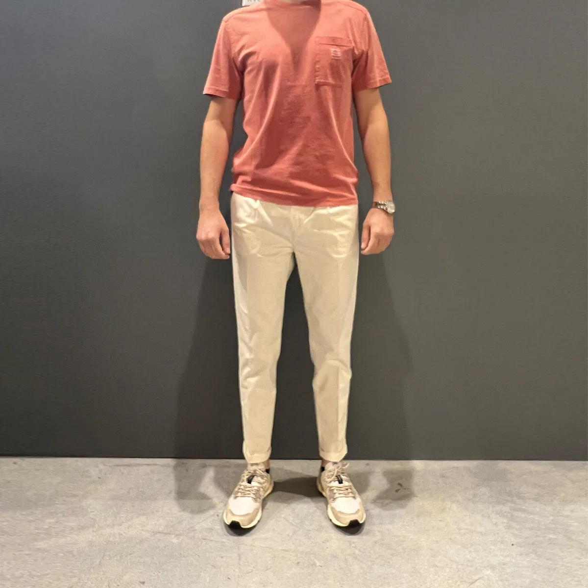 Clarks - Pantaloni Alfred Chino Pinces Ivory - ALFRED-T095 - IVORY