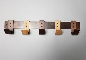 Coat Rack with Walnut and Oak Hooks