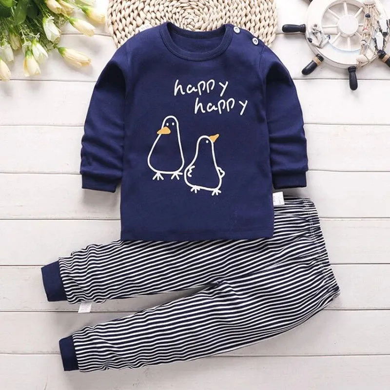 Cozy Cotton Baby Boy's Winter Pajamas Set
