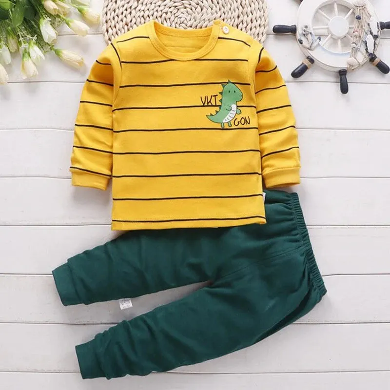 Cozy Cotton Baby Boy's Winter Pajamas Set