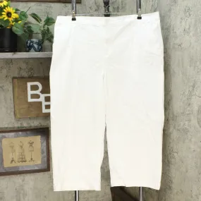 DG2 by Diane Gilman Stretch Twill Wide Leg Chino Pants Ivory Plus 22W