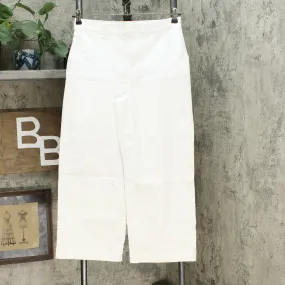 DG2 by Diane Gilman Women's Stretch Twill Wide Leg Chino Pants Ivory 8