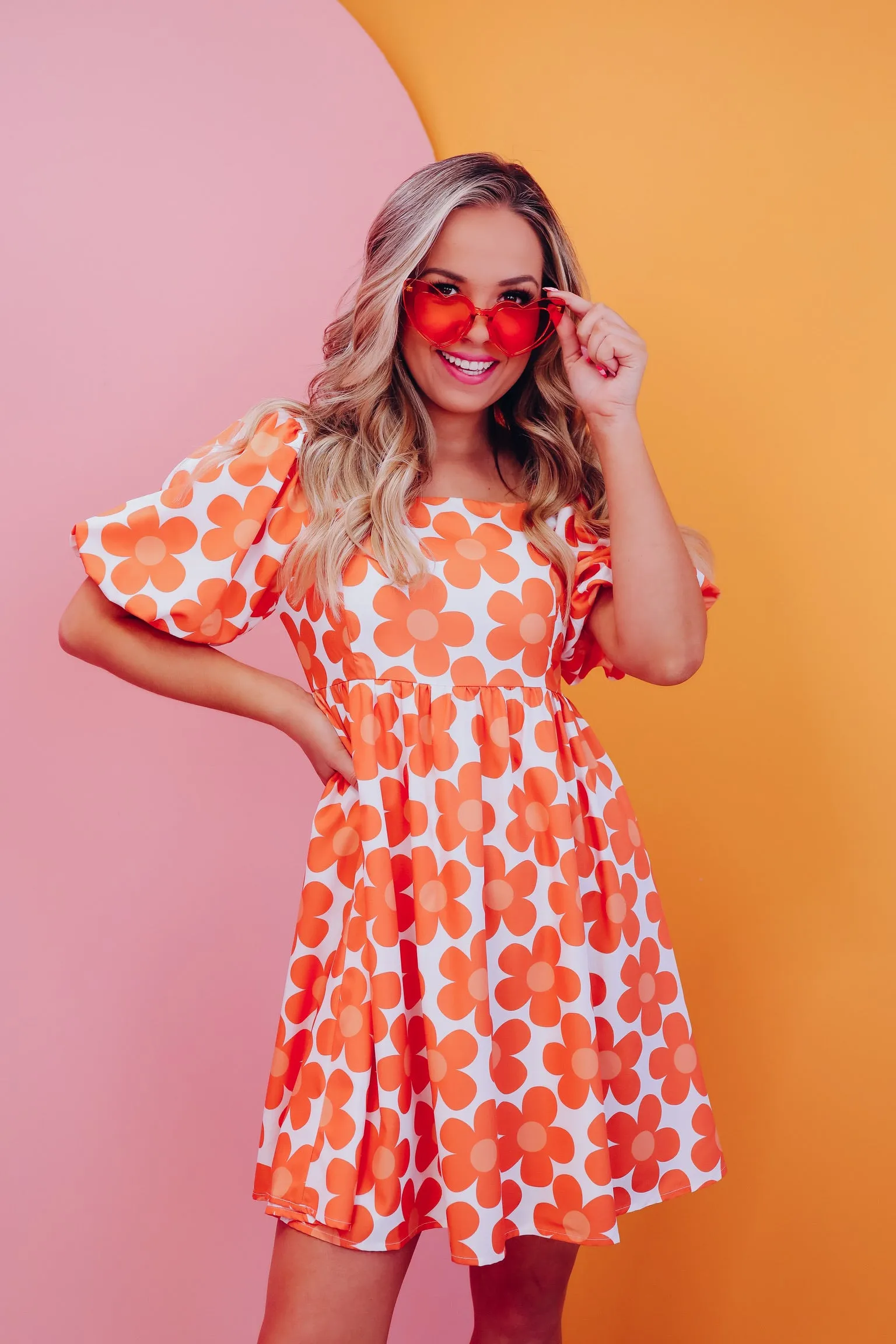 Endless Summer Puff Sleeve Dress - Terra Cotta