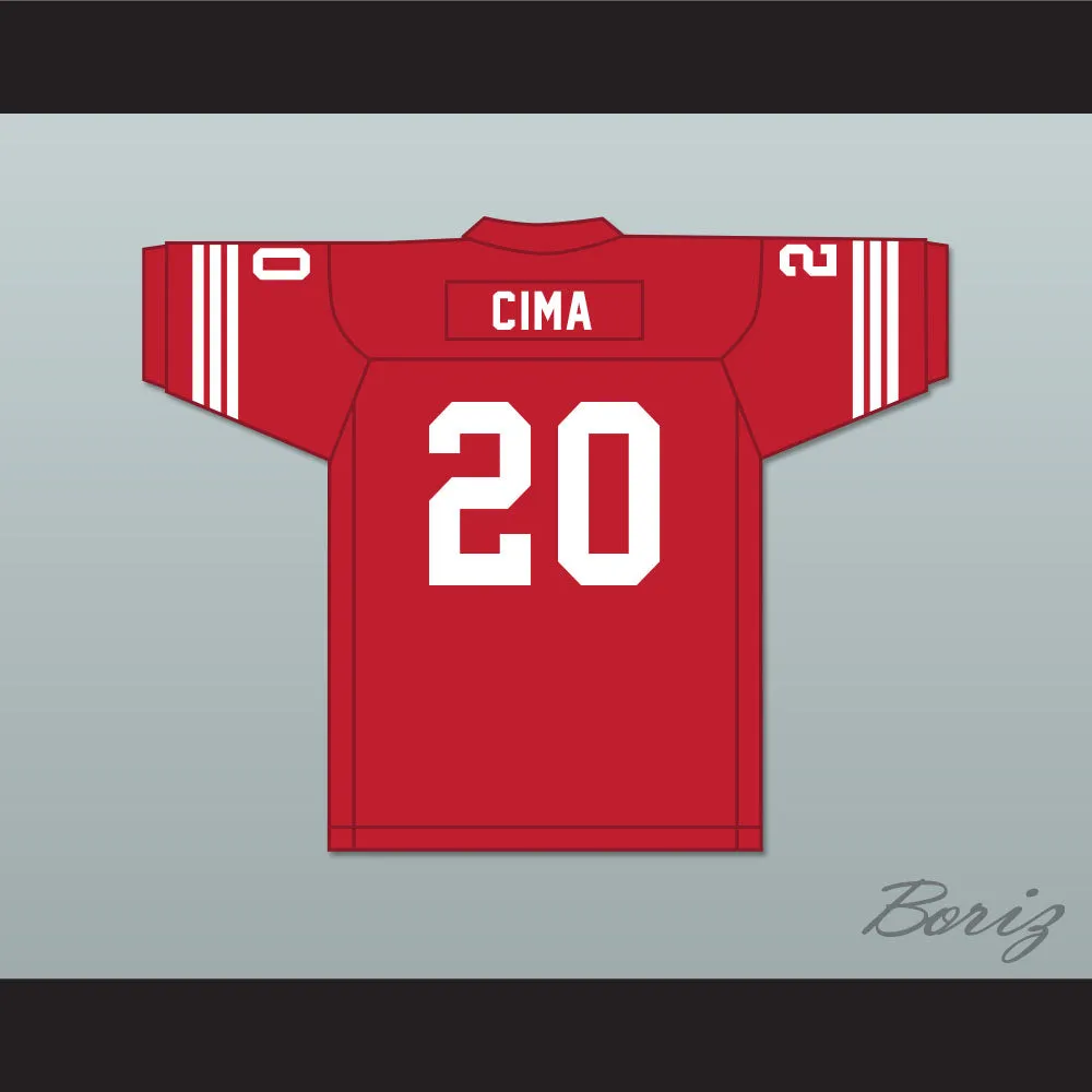Greg Cima 20 Mustangs High School Red Football Jersey Windrunner 2