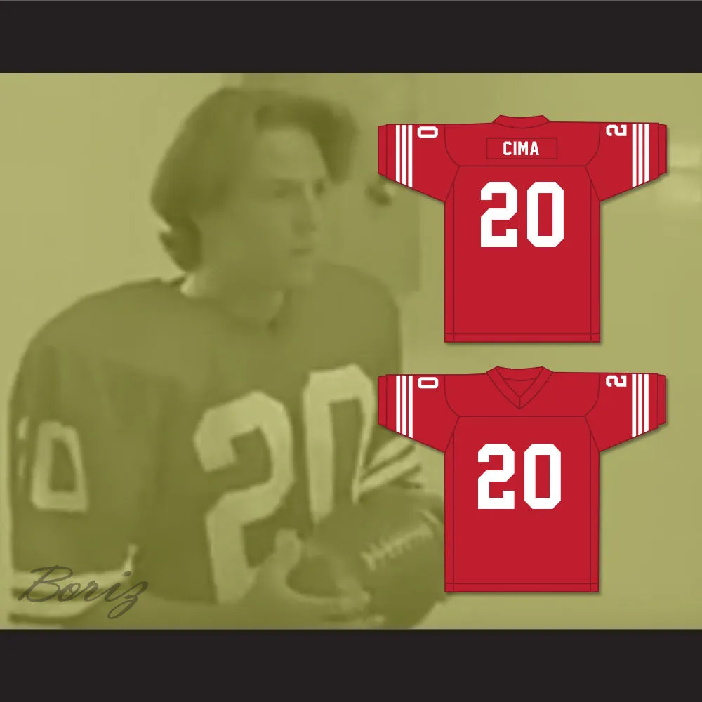 Greg Cima 20 Mustangs High School Red Football Jersey Windrunner 2