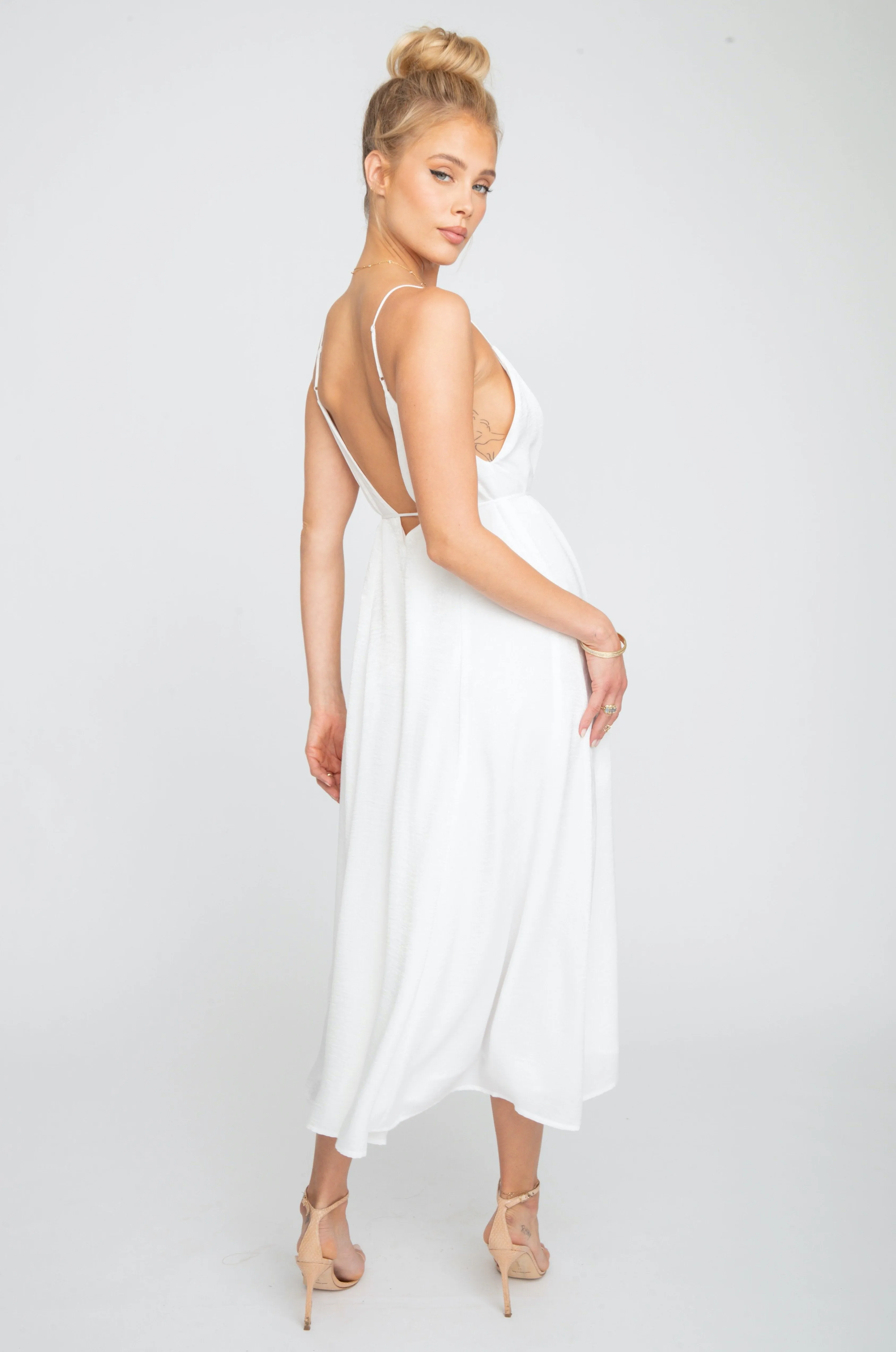 Hannah Midi in Ivory