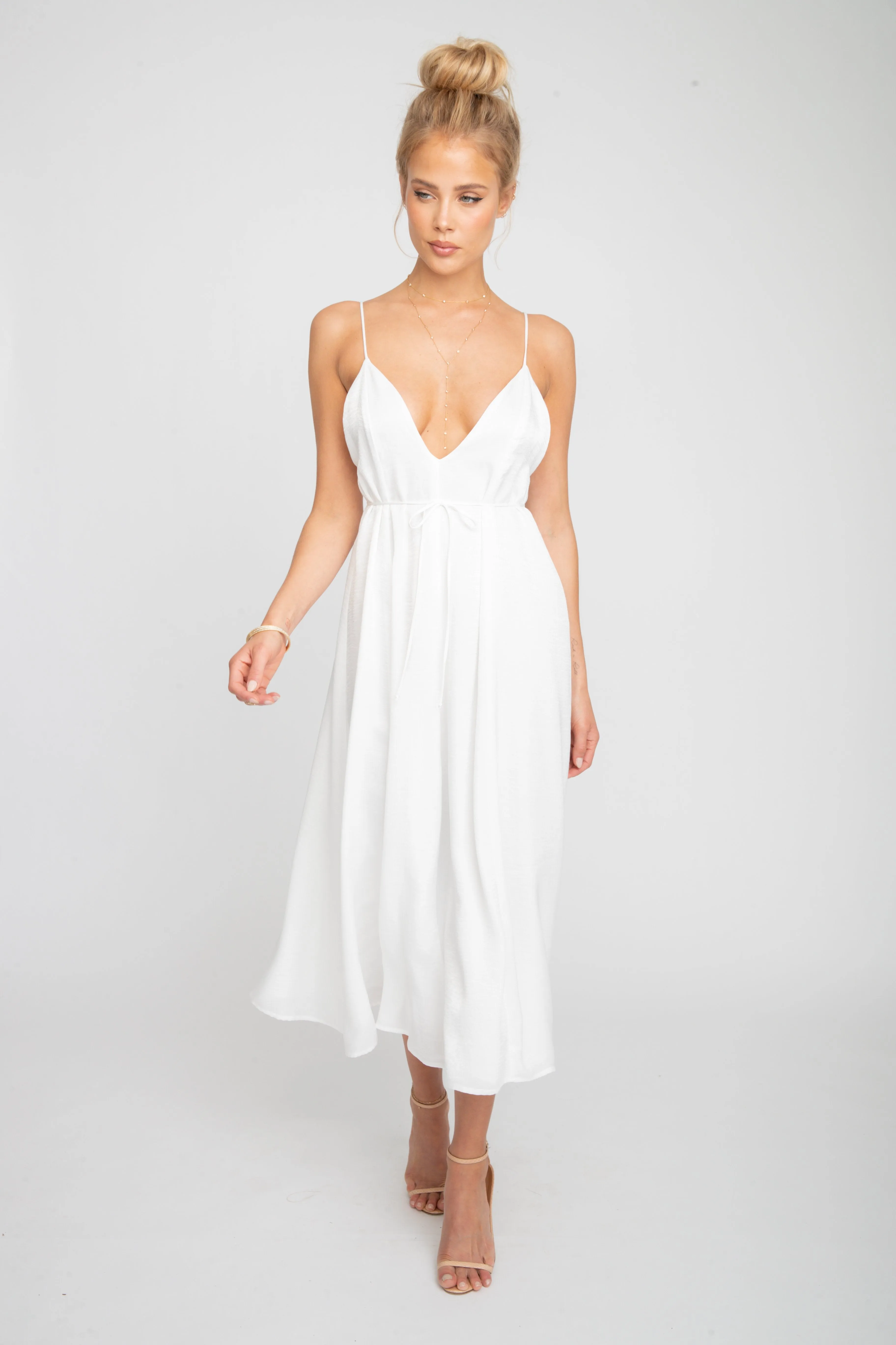Hannah Midi in Ivory