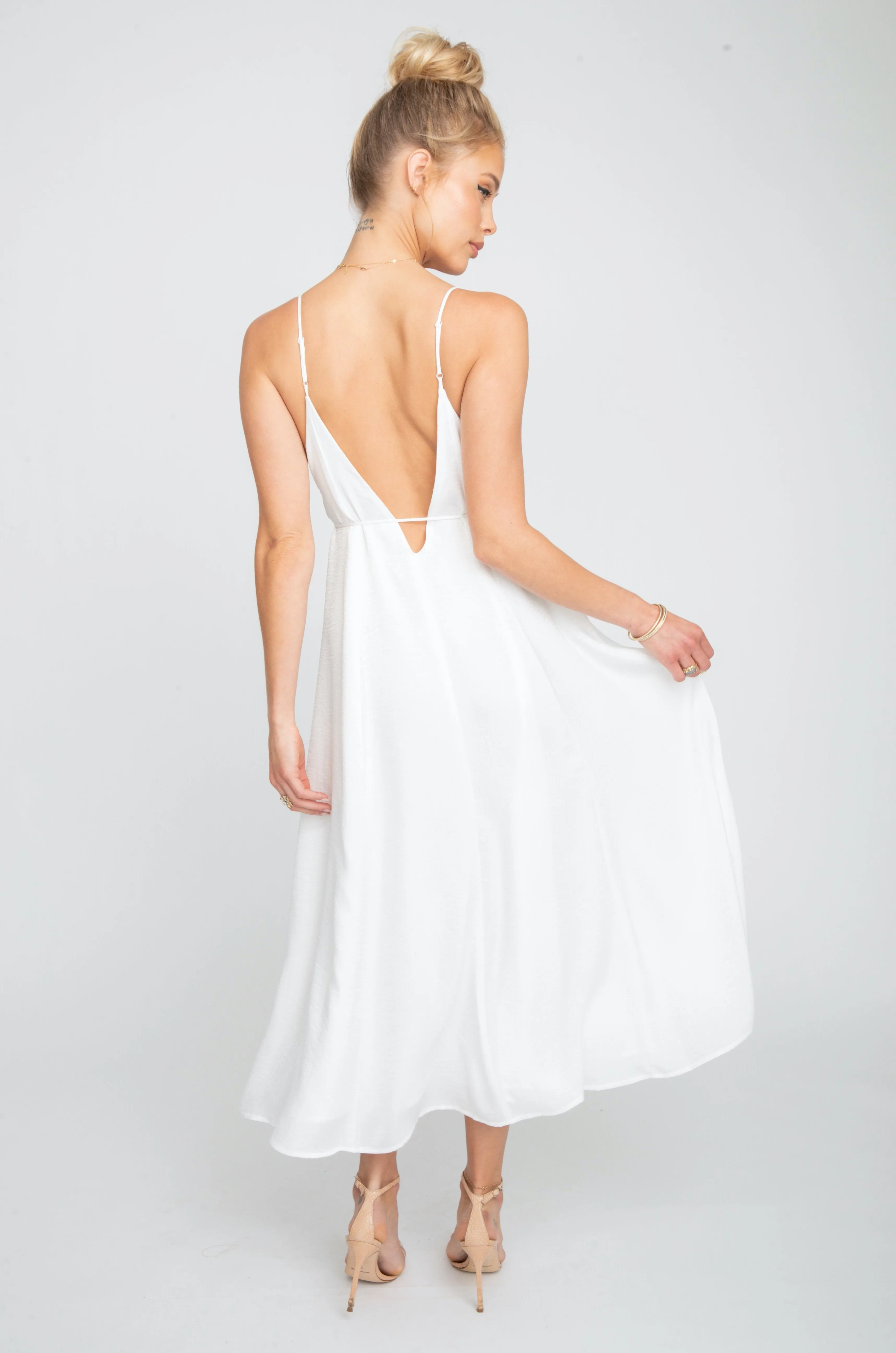 Hannah Midi in Ivory