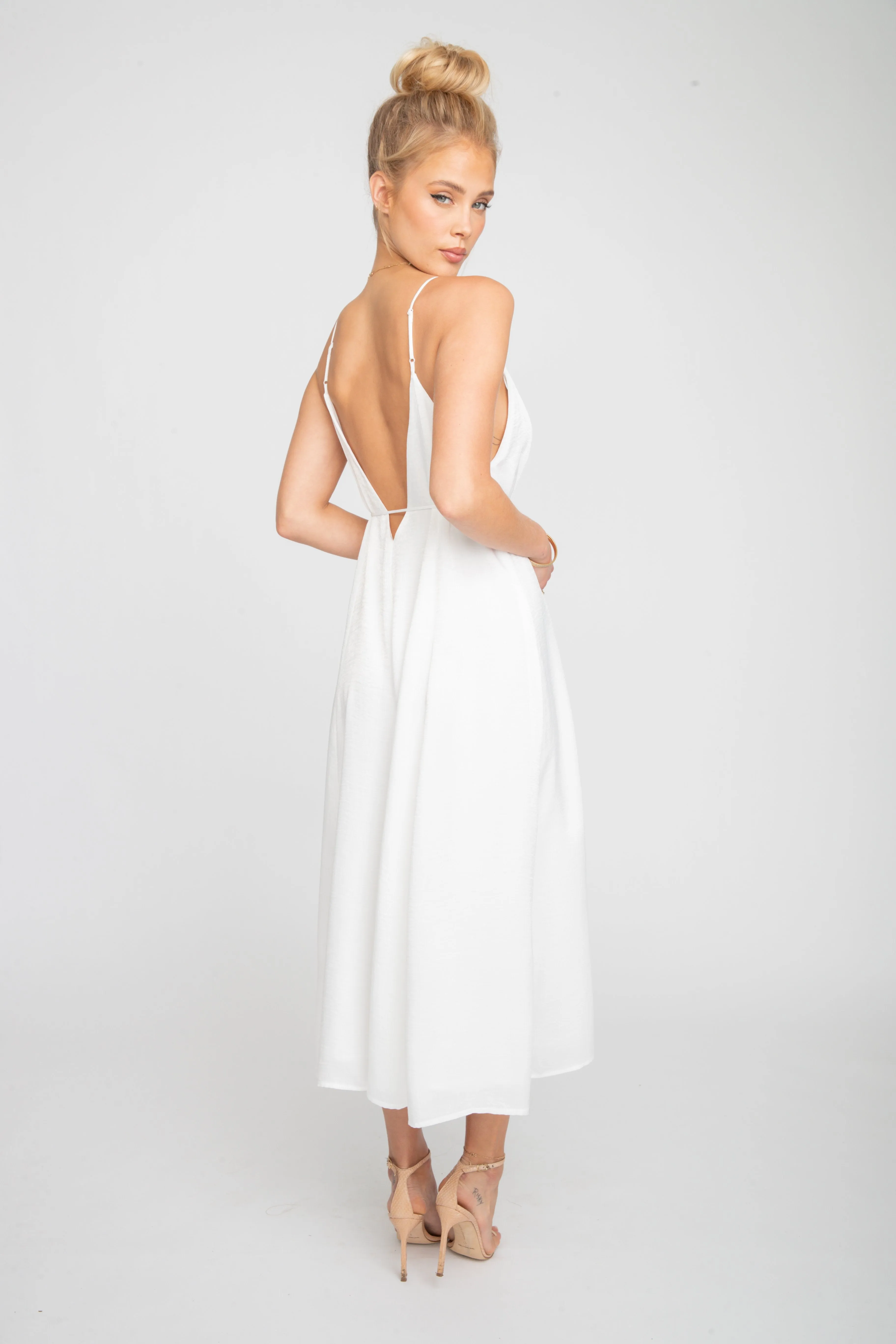 Hannah Midi in Ivory