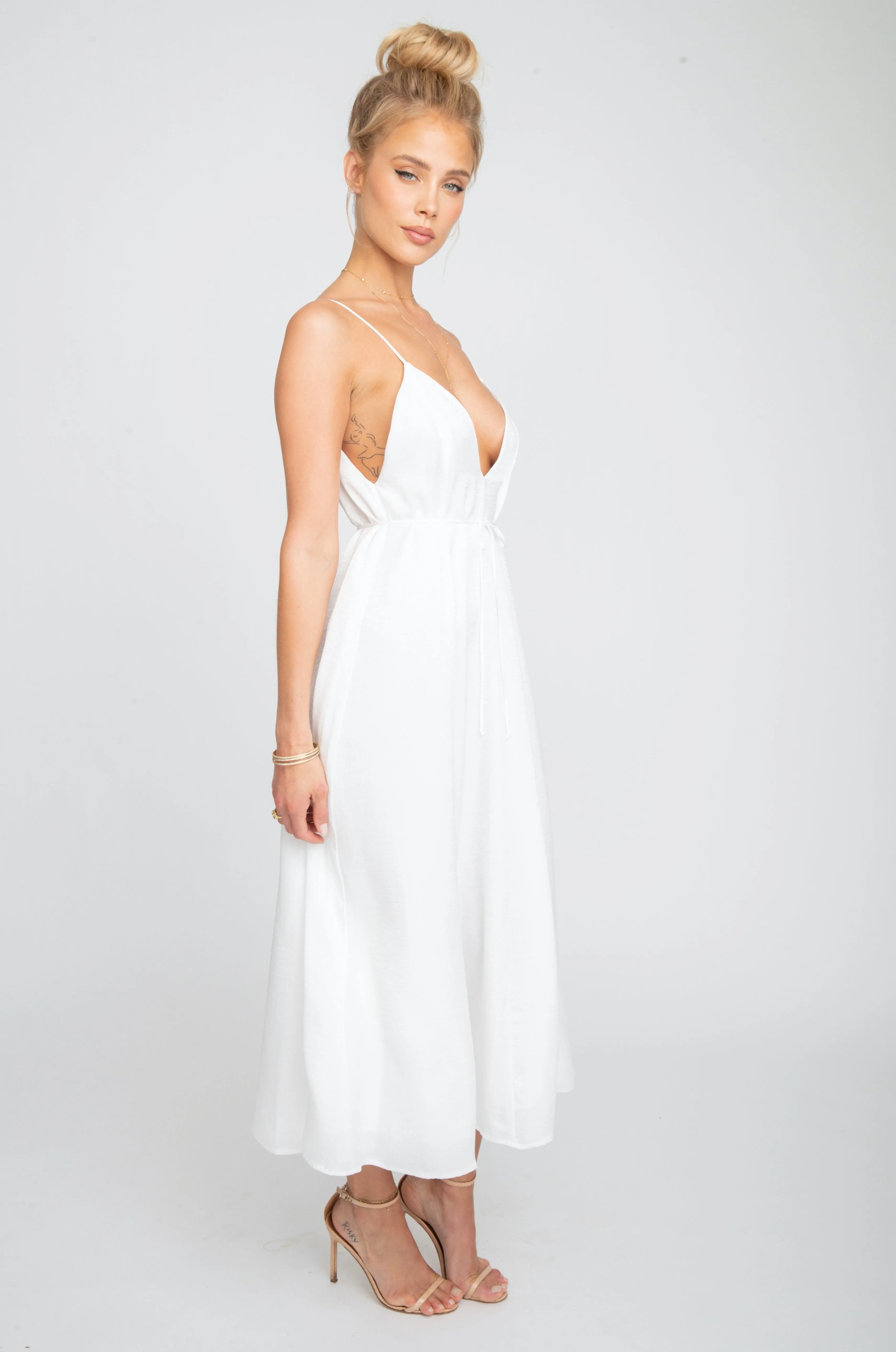 Hannah Midi in Ivory