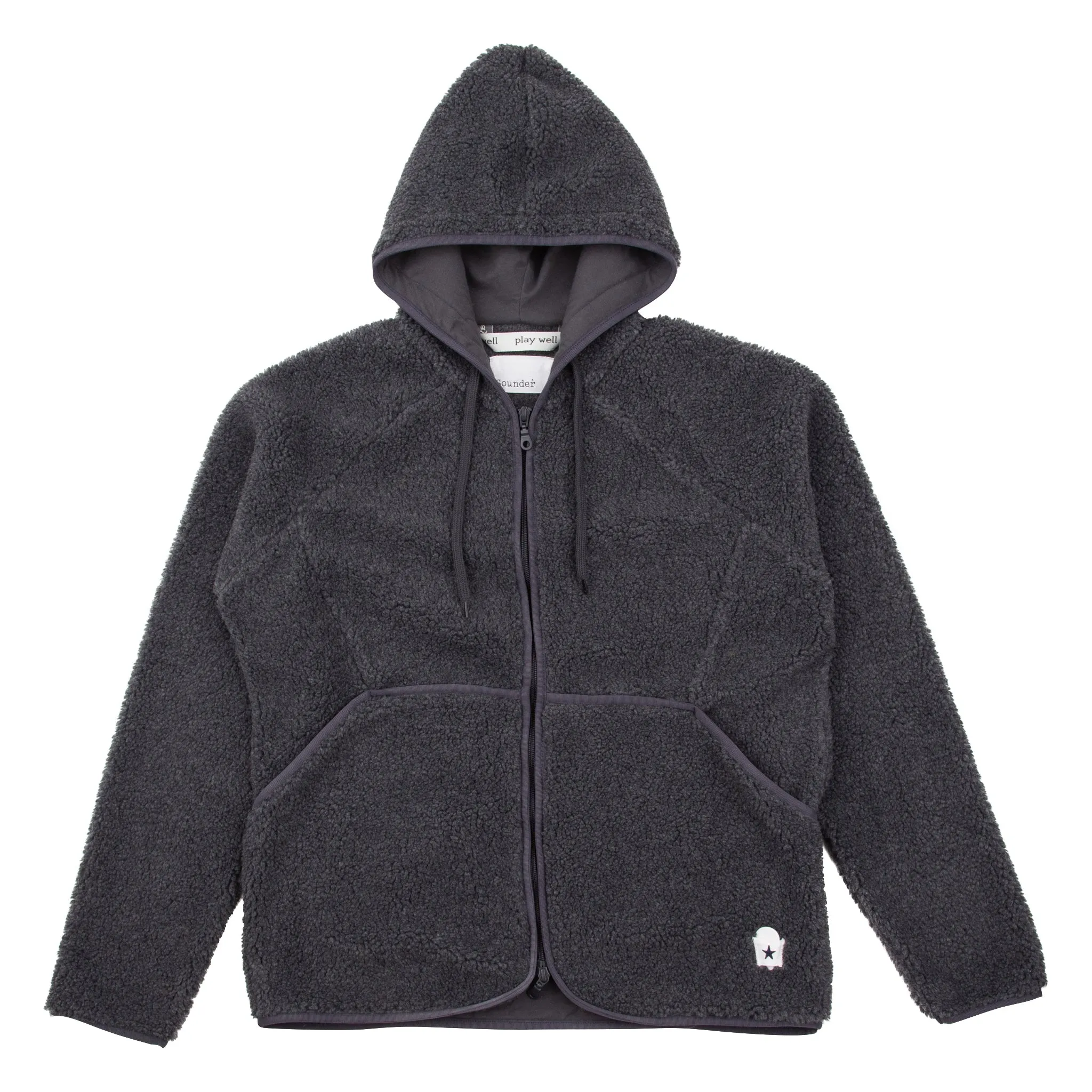 Hooded Himalayas Fleece Jacket - Charcoal