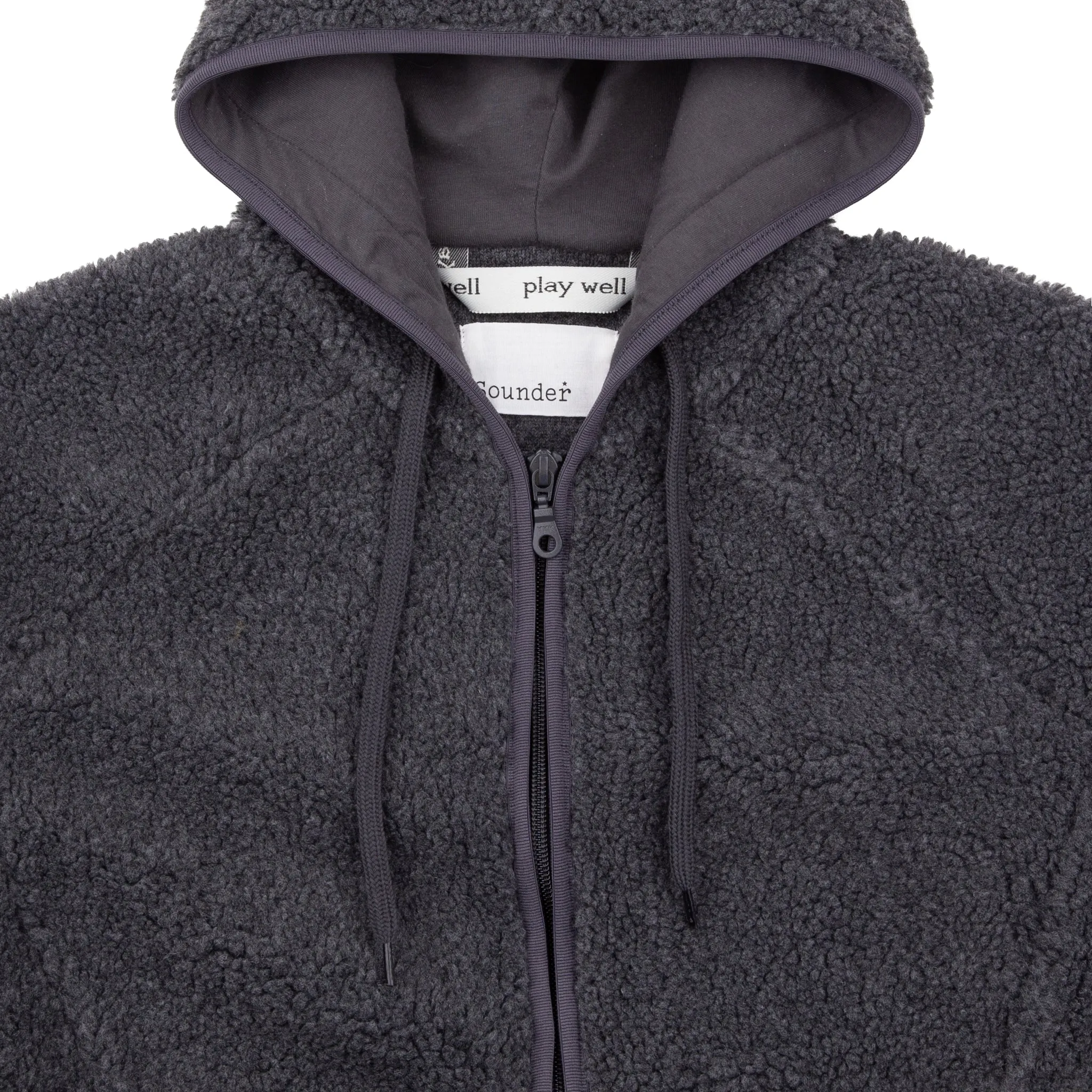 Hooded Himalayas Fleece Jacket - Charcoal