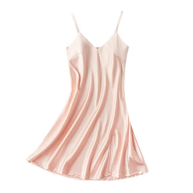 Hot Women Sexy Lingerie Silk Robe Dress Lace Up Babydoll Nightgown Sexy Sleepwear Nightdresses6.27  0.5