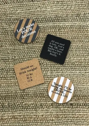 Humorous Cork Coasters