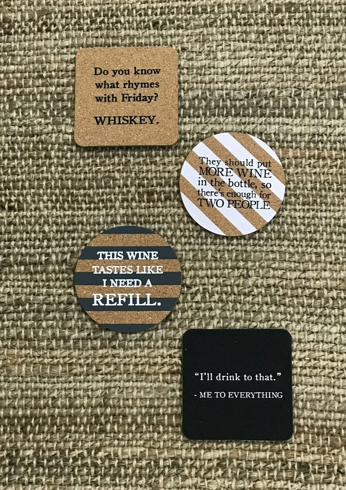 Humorous Cork Coasters