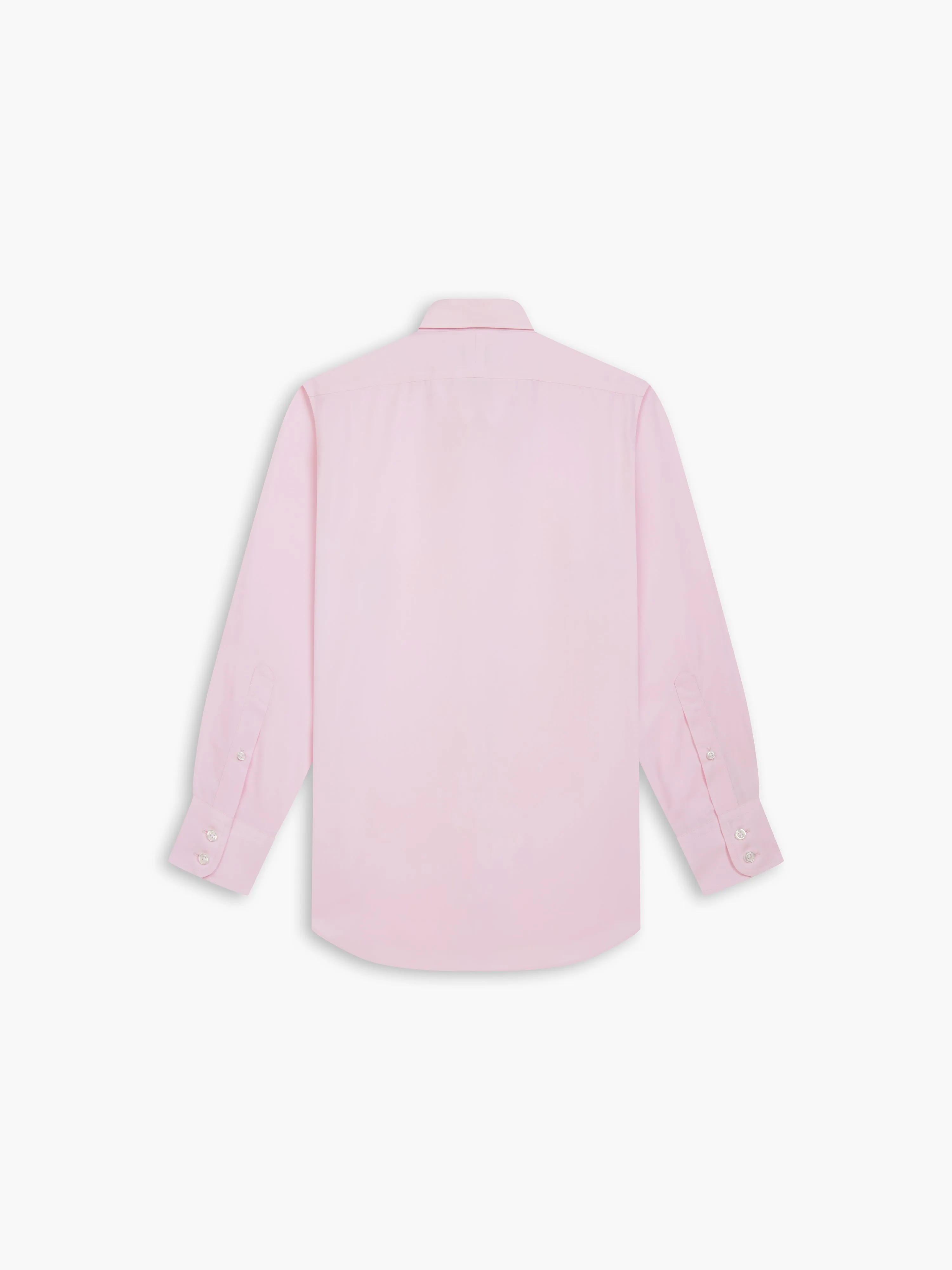 Non-Iron Pink Poplin Fitted Single Cuff Classic Collar Shirt