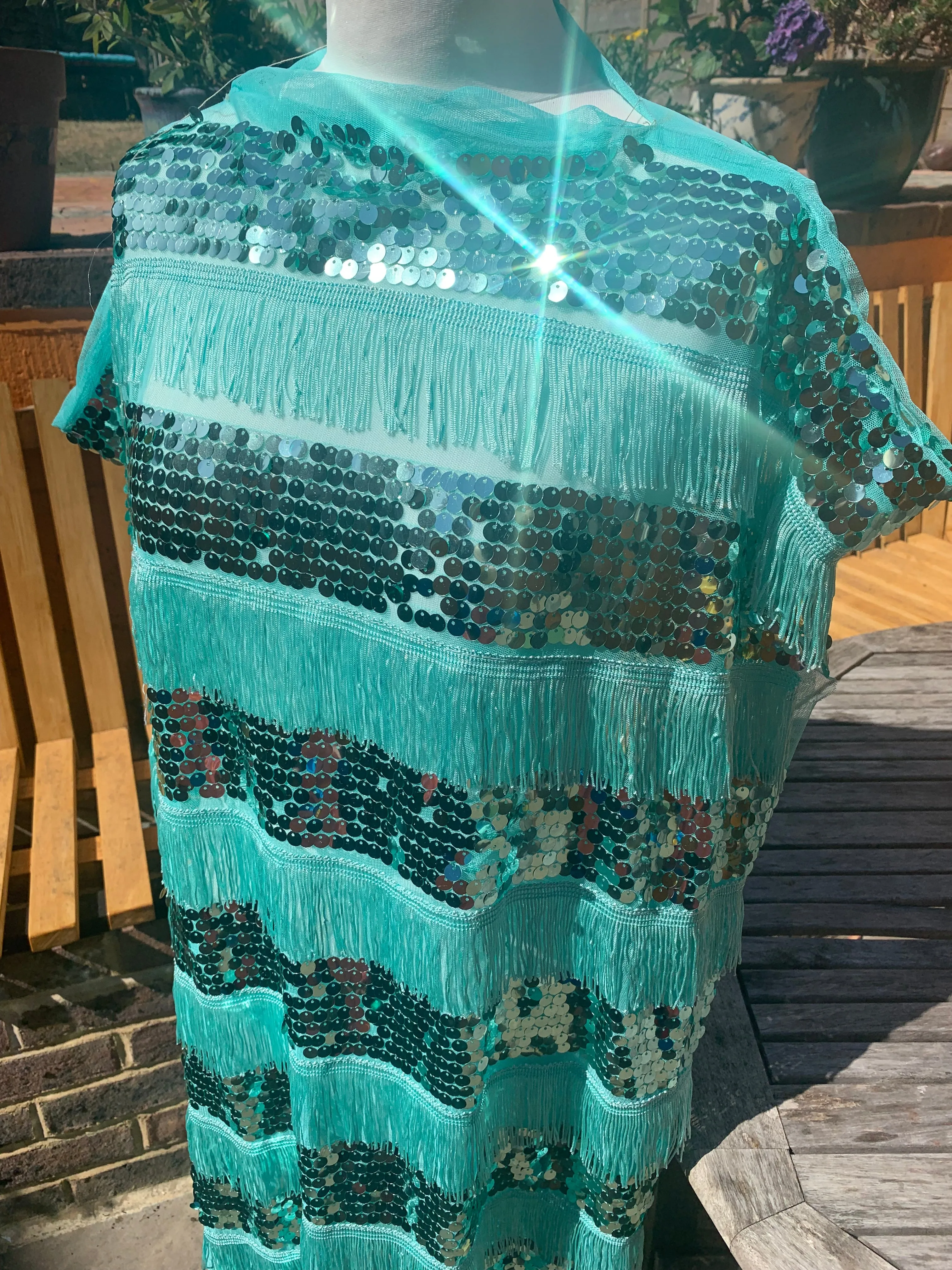 Sequin Fringing Tassel MAXI Dress - Ltd Edn .