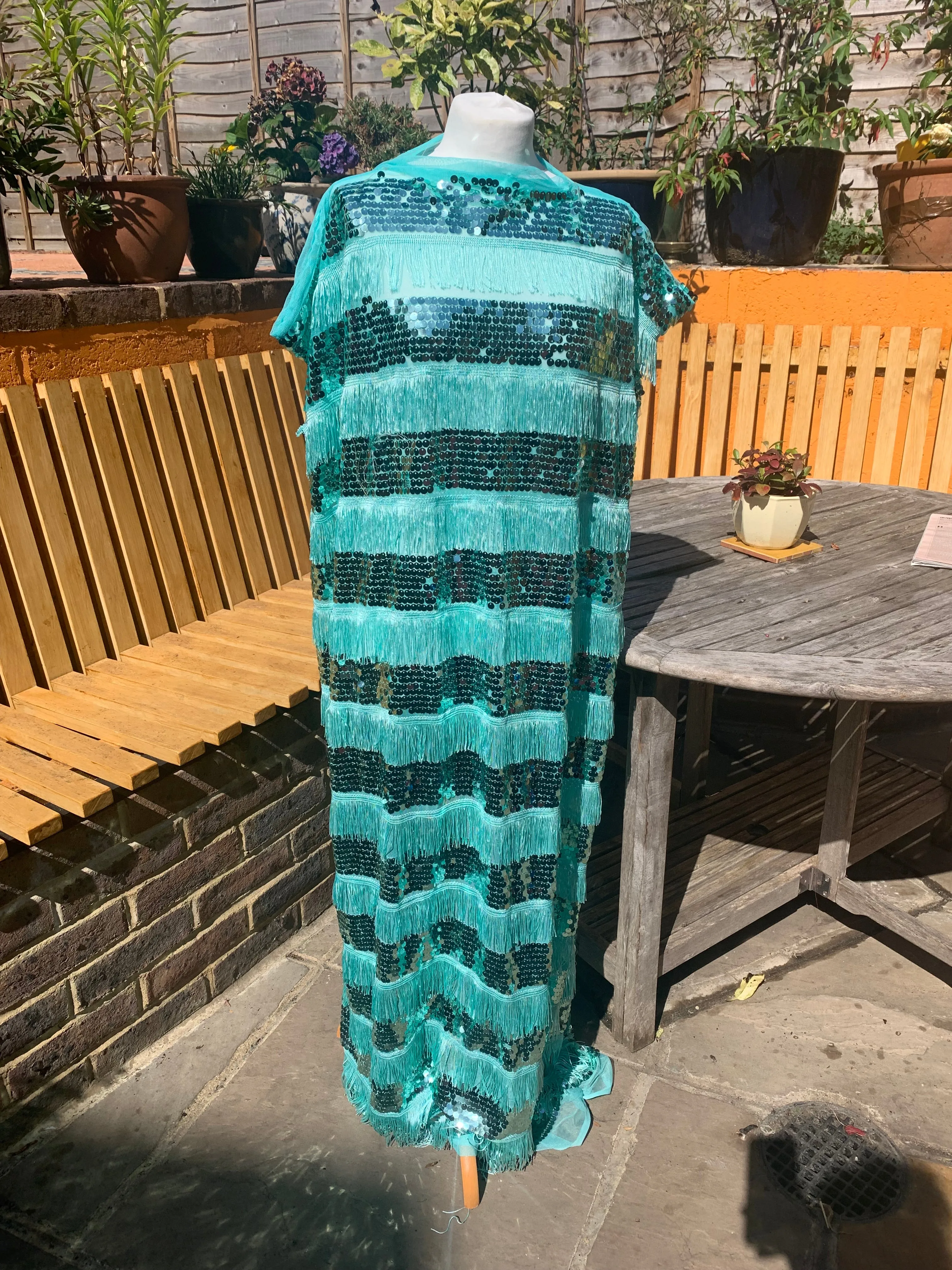 Sequin Fringing Tassel MAXI Dress - Ltd Edn .