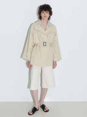Short Length Belted Trench Coat