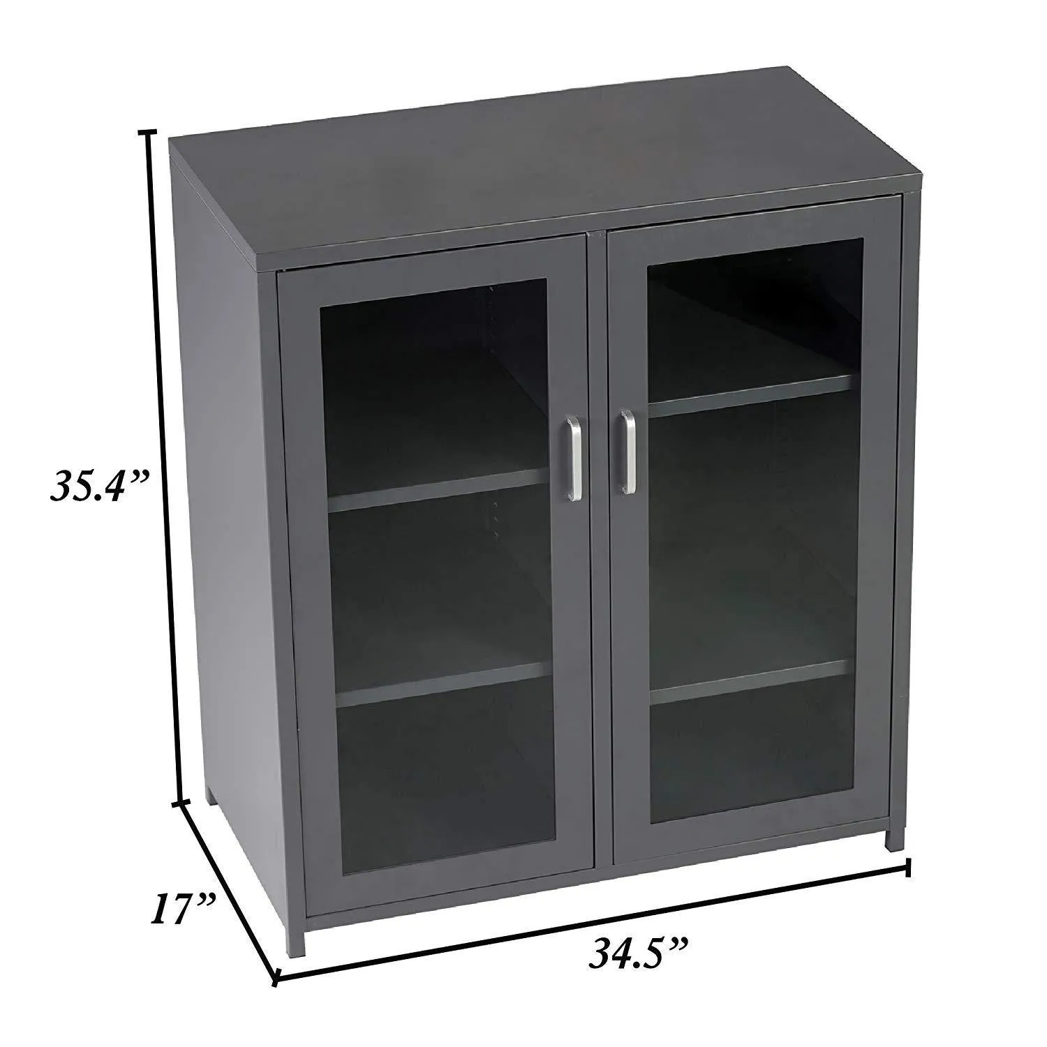 Storage Sideboard Cabinet Sturdy and Durable Floor Storage Cabinet with 4 Adjustable Shelves