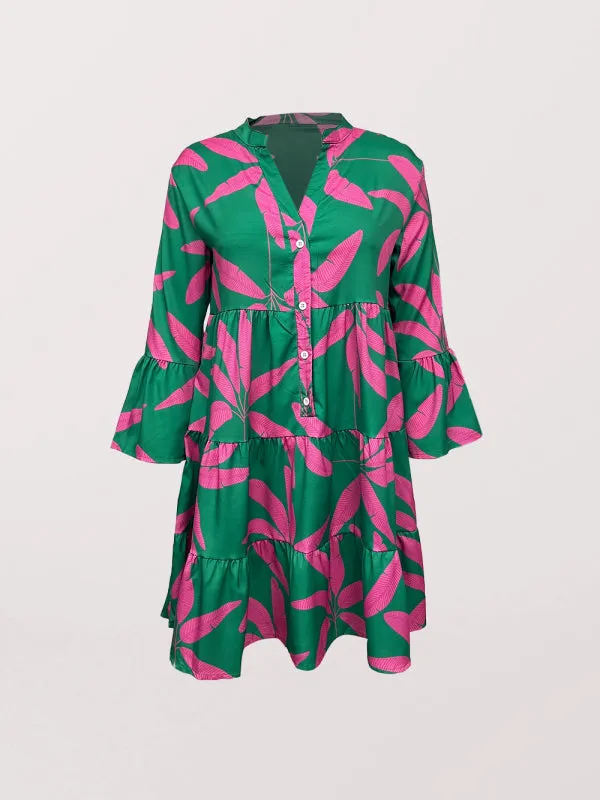 Women's Floral Print Babydoll Dress