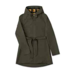 Women's Mini-Trench Rain Coat - Ash